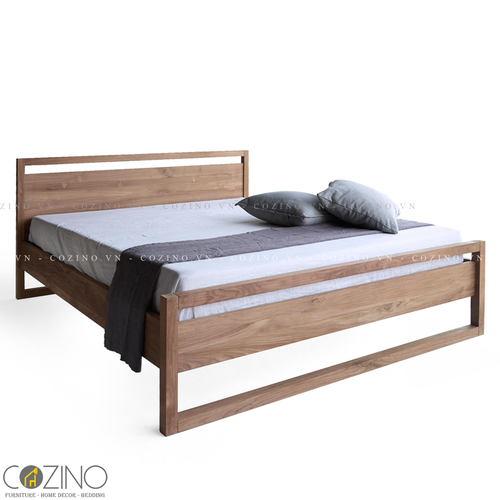 Giường đôi Frame gỗ sồi nhiều kích thước- đẹp, giá rẻ tại hcm và hà nội