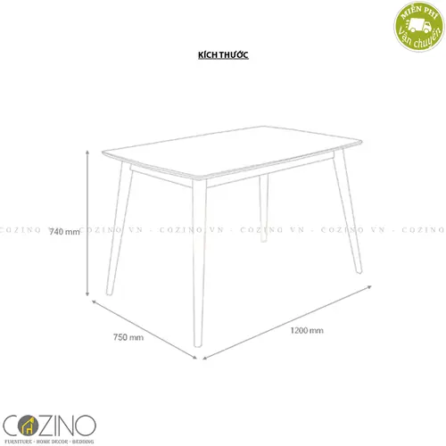 Bộ bàn ăn 6 ghế Kai màu tự nhiên 1m6- đẹp, giá rẻ tại hcm và hà nội