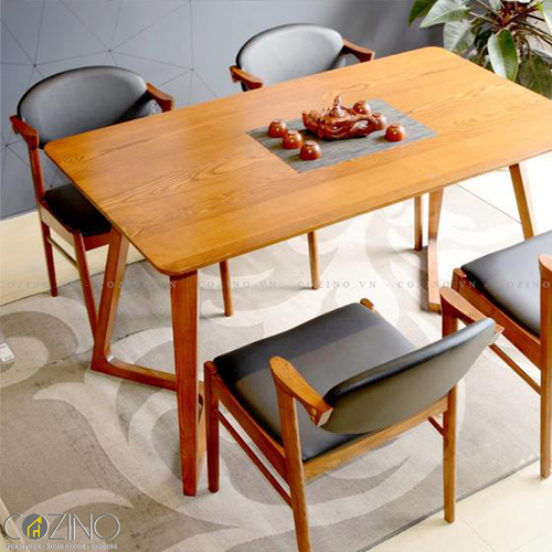 Bộ bàn ăn 6 ghế Kai màu tự nhiên 1m6- đẹp, giá rẻ tại hcm và hà nội