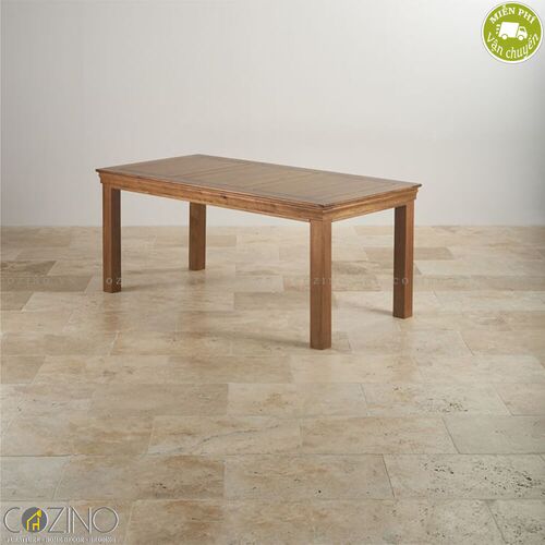 Bàn ăn mở rộng French Farmhouse 100% gỗ sồi (130 lên 180cm)- đẹp, giá rẻ tại hcm và hà nội