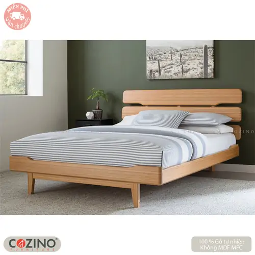 Giường đôi Baron gỗ sồi nhiều kích thước- đẹp, giá rẻ tại hcm và hà nội