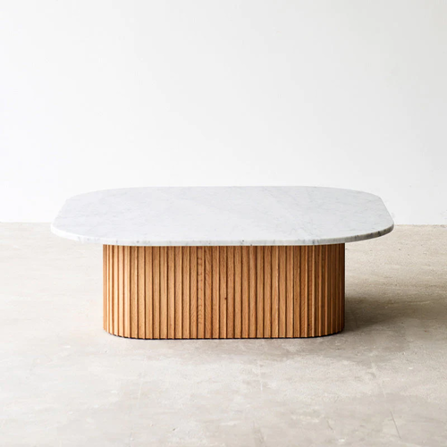 Bàn sofa, bàn trà Palermo gỗ sồi mặt đá- đẹp, giá rẻ tại hcm và hà nội