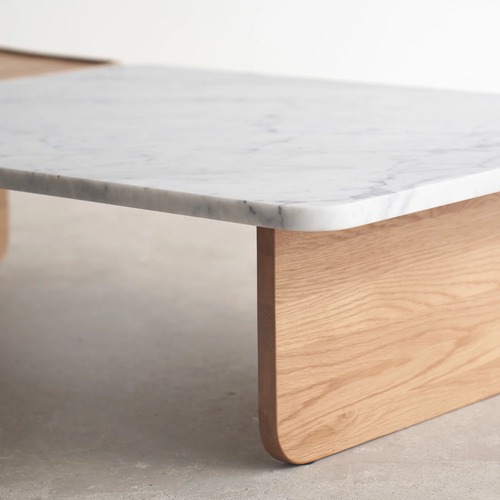 Bàn sofa, bàn trà Duo gỗ sồi mặt ghép đá- đẹp, giá rẻ tại hcm và hà nội