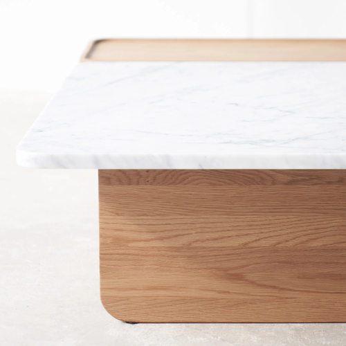 Bàn sofa, bàn trà Duo gỗ sồi mặt ghép đá- đẹp, giá rẻ tại hcm và hà nội