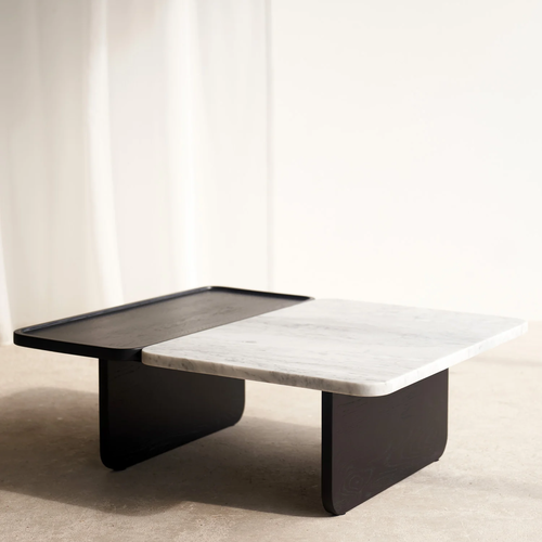 Bàn sofa, bàn trà Duo gỗ sồi mặt ghép đá- đẹp, giá rẻ tại hcm và hà nội