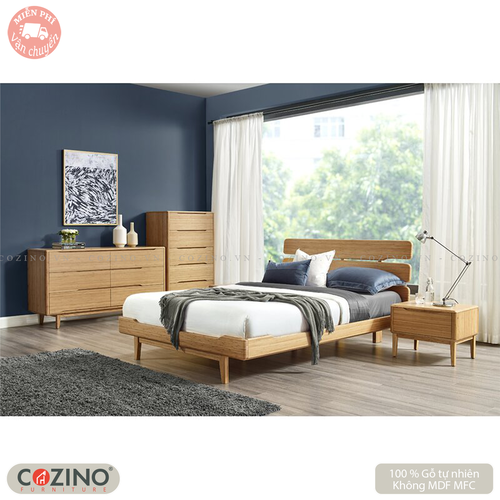 Giường đôi Baron gỗ sồi nhiều kích thước- đẹp, giá rẻ tại hcm và hà nội