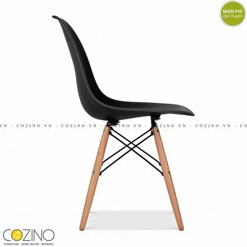 Ghế CZN-Eames màu đen chân gỗ- đẹp, giá rẻ tại hcm và hà nội