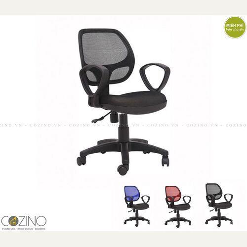 Ghế văn phòng CZN1024 chân thép mạ màu xám- đẹp, giá rẻ tại hcm và hà nội