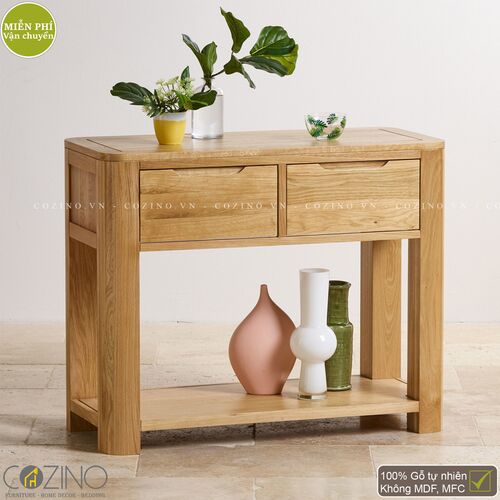 Bàn Console Emley gỗ sồi Mỹ- đẹp, giá rẻ tại hcm và hà nội