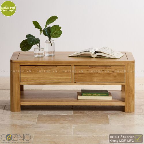 Bàn sofa, bàn trà Emley gỗ sồi Mỹ- đẹp, giá rẻ tại hcm và hà nội