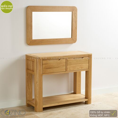 Gương treo tường Emley khung gỗ sồi Mỹ 90x60cm- đẹp, giá rẻ tại hcm và hà nội