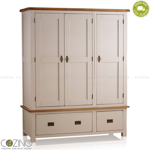 Tủ quần áo Sintra 3 cánh 2 ngăn kéo gỗ sồi- đẹp, giá rẻ tại hcm và hà nội