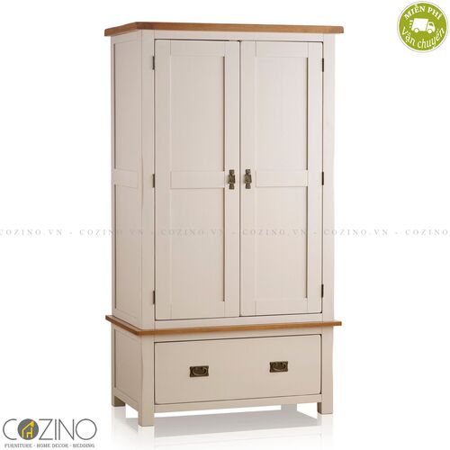 Tủ quần áo Sintra 2 cánh 1 ngăn kéo gỗ sồi Mỹ- đẹp, giá rẻ tại hcm và hà nội