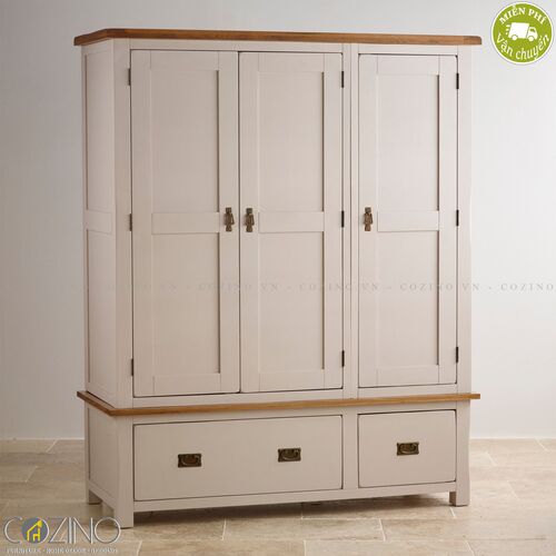 Tủ quần áo Sintra 3 cánh 2 ngăn kéo gỗ sồi- đẹp, giá rẻ tại hcm và hà nội
