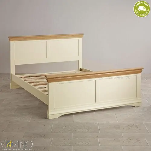 Giường Canary gỗ sồi Mỹ (nhiều kích thước)- đẹp, giá rẻ tại hcm và hà nội