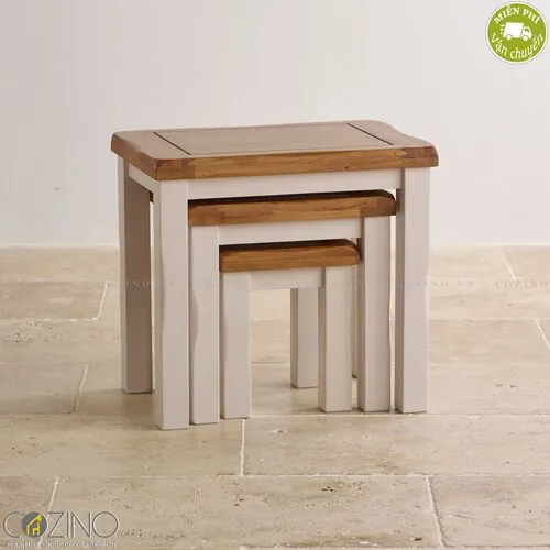 Bộ bàn xếp lồng Sintra 100% gỗ sồi Mỹ- đẹp, giá rẻ tại hcm và hà nội