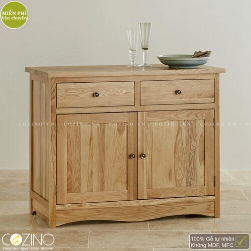 Tủ chén nhỏ Cawood gỗ sồi Mỹ- đẹp, giá rẻ tại hcm và hà nội