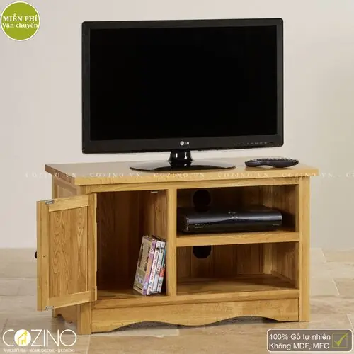 Tủ tivi nhỏ Cawood gỗ sồi Mỹ- đẹp, giá rẻ tại hcm và hà nội