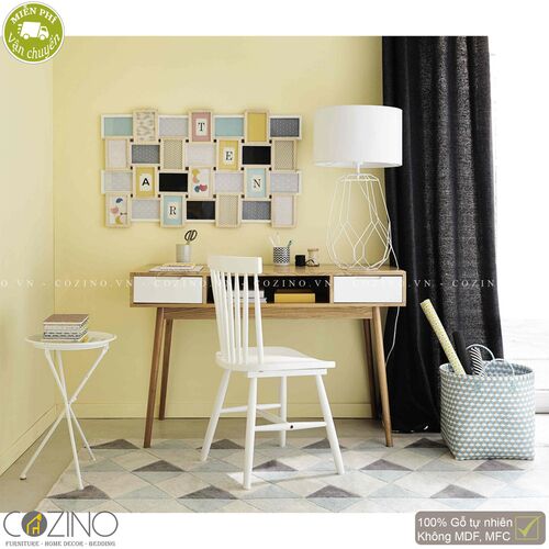 Bàn làm việc SENJA Vintage gỗ tự nhiên- đẹp, giá rẻ tại hcm và hà nội