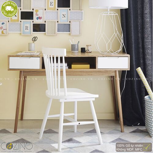 Bàn làm việc SENJA Vintage gỗ tự nhiên- đẹp, giá rẻ tại hcm và hà nội