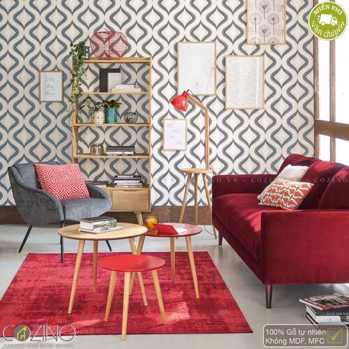 Bộ bàn sofa Senja 3 chiếc xếp chồng gỗ tự nhiên (nhiều màu)- đẹp, giá rẻ tại hcm và hà nội