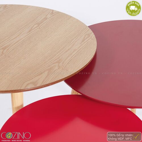 Bộ bàn sofa Senja 3 chiếc xếp chồng gỗ tự nhiên (nhiều màu)- đẹp, giá rẻ tại hcm và hà nội