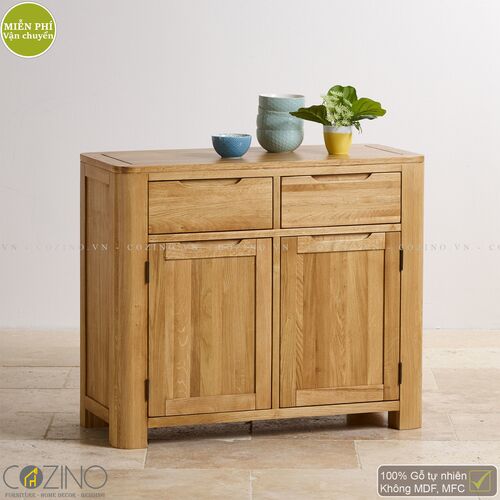 Tủ chén nhỏ Emley gỗ sồi Mỹ 1m- đẹp, giá rẻ tại hcm và hà nội
