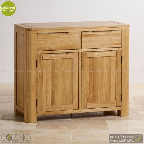 Tủ chén nhỏ Emley gỗ sồi Mỹ 1m- đẹp, giá rẻ tại hcm và hà nội