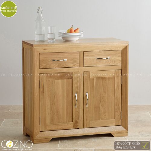Tủ chén đĩa nhỏ Camber 2 cánh gỗ sồi Mỹ- đẹp, giá rẻ tại hcm và hà nội