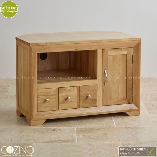 Tủ tivi góc Camber gỗ sồi Mỹ- đẹp, giá rẻ tại hcm và hà nội