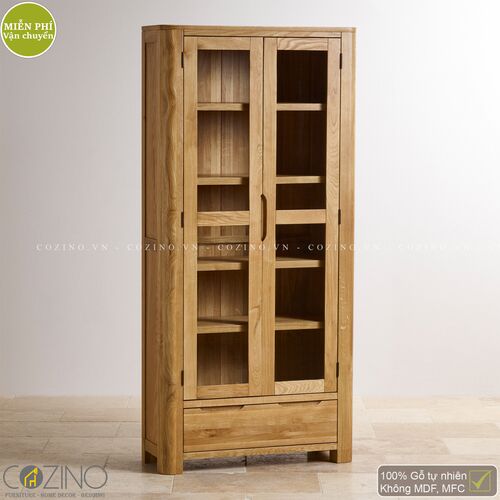 Tủ trưng bày Emley gỗ sồi Mỹ- đẹp, giá rẻ tại hcm và hà nội