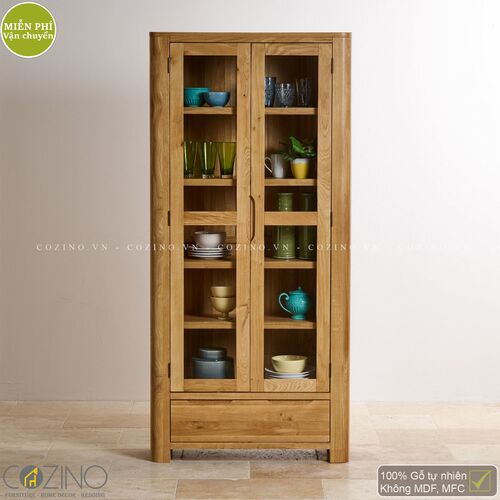Tủ trưng bày Emley gỗ sồi Mỹ- đẹp, giá rẻ tại hcm và hà nội