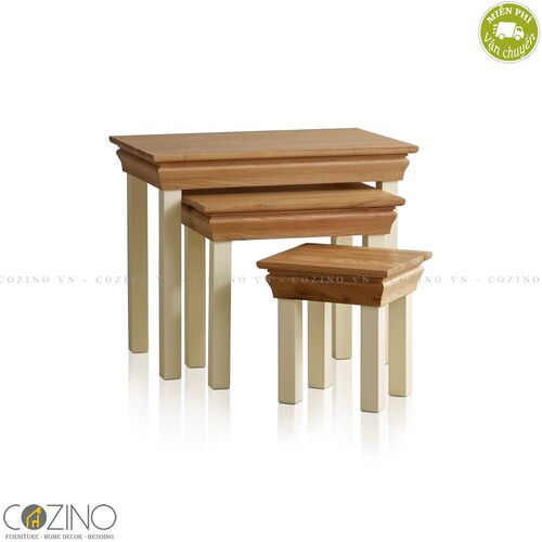 Bộ bàn xếp lồng Canary 100% gỗ sồi Mỹ- đẹp, giá rẻ tại hcm và hà nội