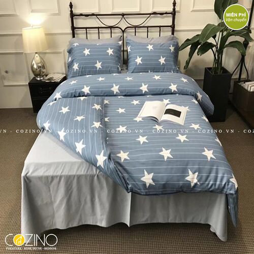Bộ chăn ga gối Cotton 100% CZN 04 - STAR- đẹp, giá rẻ tại hcm và hà nội