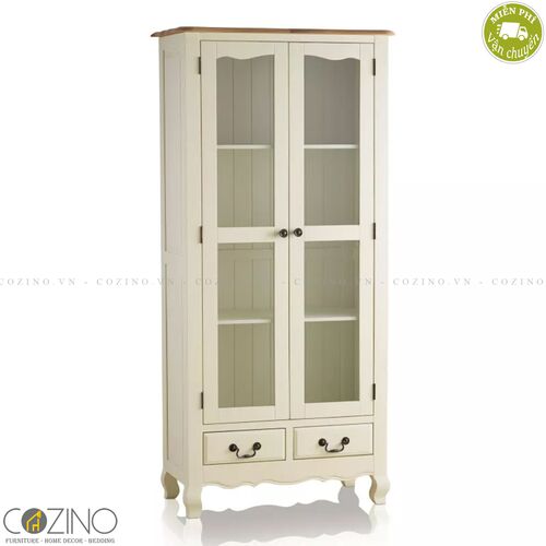 Tủ kệ sách và trưng bày cánh kính Skye gỗ sồi Mỹ- đẹp, giá rẻ tại hcm và hà nội