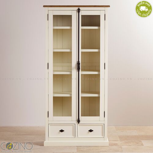 Tủ kệ sách và trưng bày cánh kính Chillon gỗ sồi Mỹ- đẹp, giá rẻ tại hcm và hà nội