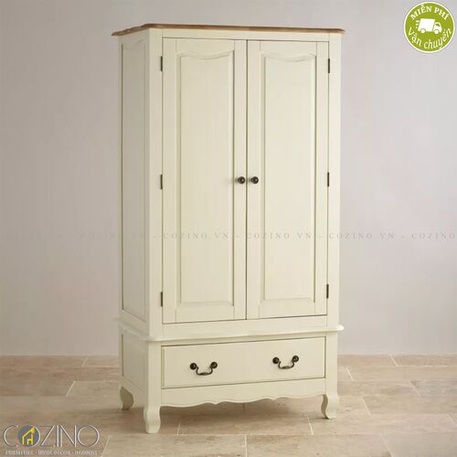 Tủ quần áo Skye 2 cánh 1 ngăn kéo gỗ sồi Mỹ (nhiều kích thước)- đẹp, giá rẻ tại hcm và hà nội