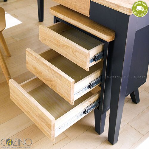 Tủ hồ sơ 3 ngăn kéo Lantana gỗ cao su- đẹp, giá rẻ tại hcm và hà nội