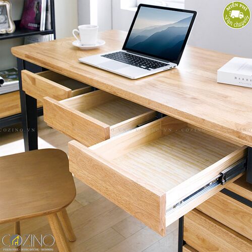 Bàn làm việc Lantana loại trung gỗ cao su (không có ghế và tủ dưới)- đẹp, giá rẻ tại hcm và hà nội