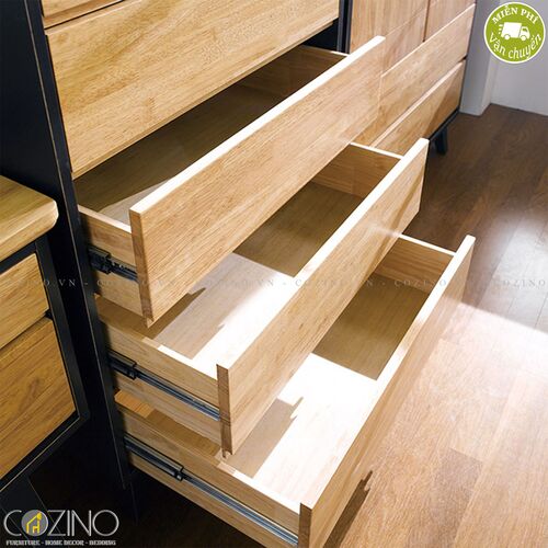 Tủ 6 ngăn kéo 5 tầng Lantana gỗ cao su- đẹp, giá rẻ tại hcm và hà nội
