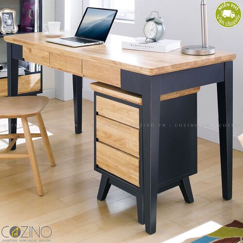 Bàn làm việc Lantana loại trung gỗ cao su (không có ghế và tủ dưới)- đẹp, giá rẻ tại hcm và hà nội