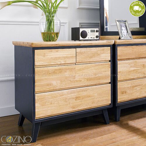 Tủ 4 ngăn kéo Lantana gỗ cao su- đẹp, giá rẻ tại hcm và hà nội