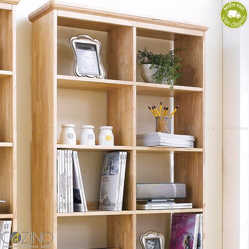 Tủ sách và trưng bày IXORA loại lớn gỗ cao su- đẹp, giá rẻ tại hcm và hà nội