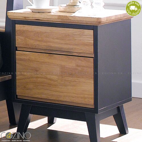 Tủ đầu giường Lantana 2 hộc gỗ cao su- đẹp, giá rẻ tại hcm và hà nội