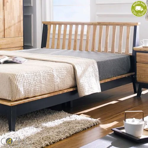 Giường Lantana 100% gỗ cao su (nhiều kích thước)- đẹp, giá rẻ tại hcm và hà nội