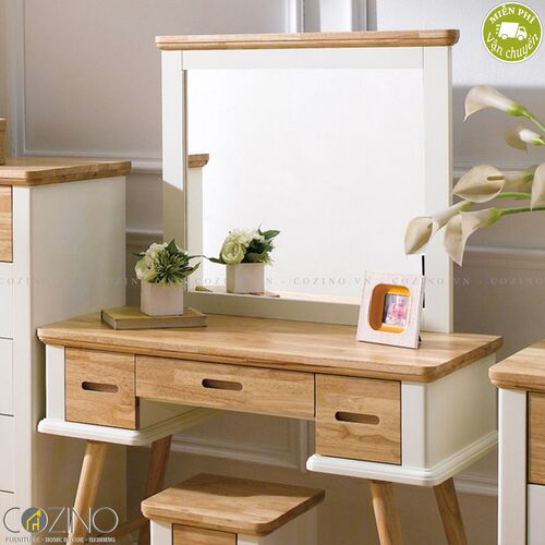 Bộ bàn trang điểm Canna gỗ cao su- đẹp, giá rẻ tại hcm và hà nội