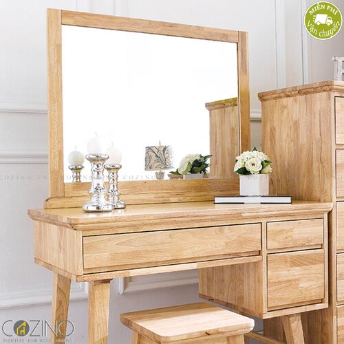 Bộ bàn trang điểm IXORA gỗ cao su- đẹp, giá rẻ tại hcm và hà nội