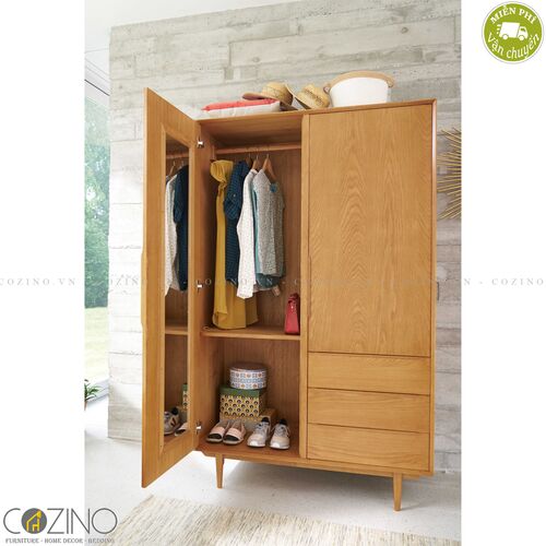 Tủ quần áo Portobello gỗ tự nhiên- đẹp, giá rẻ tại hcm và hà nội