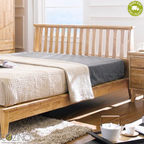 Giường Ixora gỗ cao su (nhiều kích thước)- đẹp, giá rẻ tại hcm và hà nội
