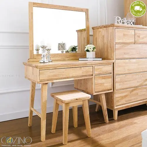 Bộ bàn trang điểm IXORA gỗ cao su- đẹp, giá rẻ tại hcm và hà nội